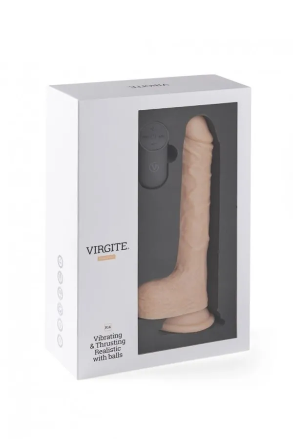 Gode réaliste vibrant à ventouse avec testicules R13 de Virgite