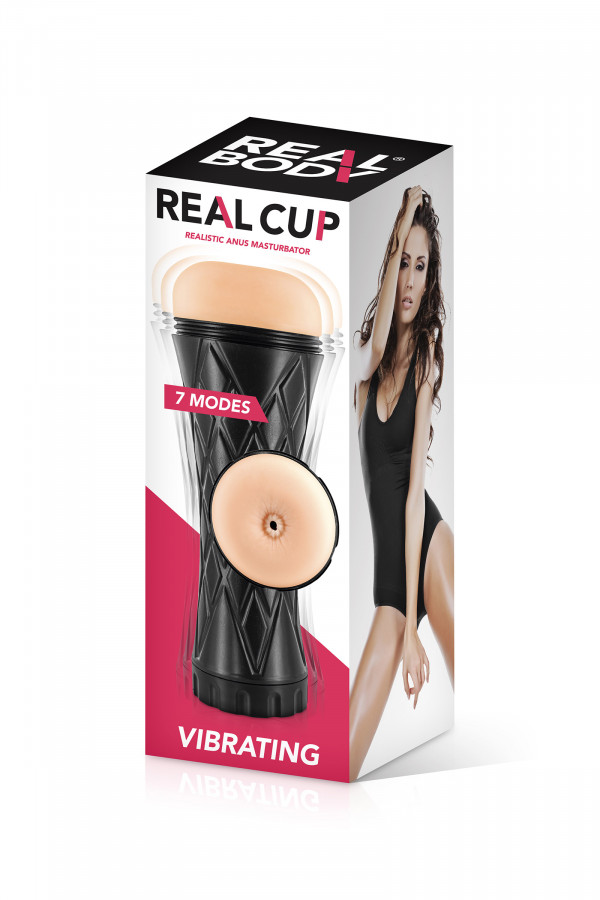 Masturbateur anus vibrant avec télécommande Real Cup