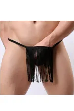 String homme en résilles et franges