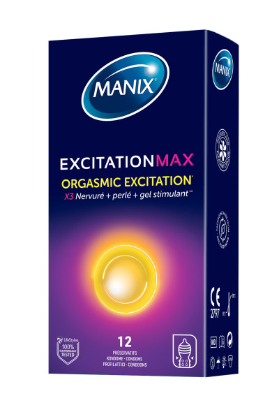 Assortiment de 12 préservatifs Manix Excitation Max