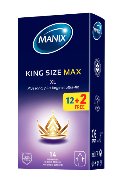 14 préservatifs Manix King Size Max XL