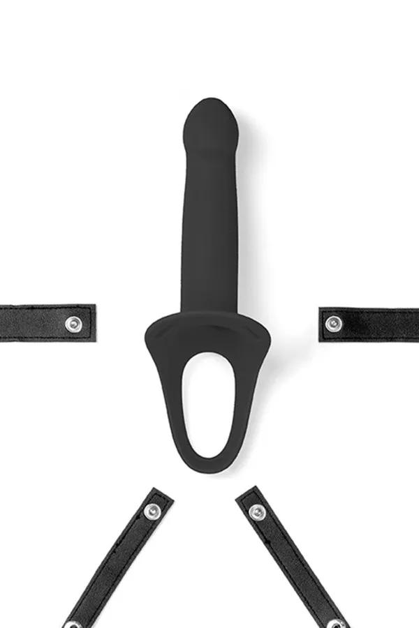 Gode ceinture creux vibrant avec harnais taille S couleur noir de Virgite