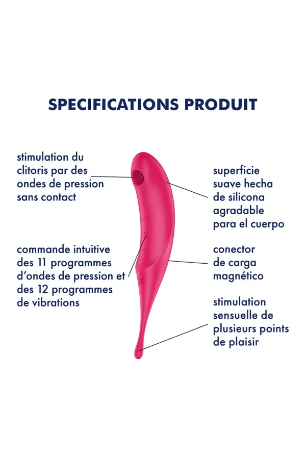 Stimulateur 2 en 1 Twirling Pro rose de Satisfyer