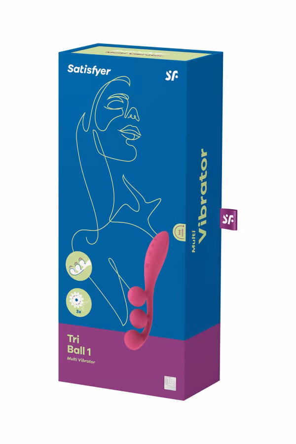 Triple stimulateur Tri Ball 1 de Satisfyer de couleur prune