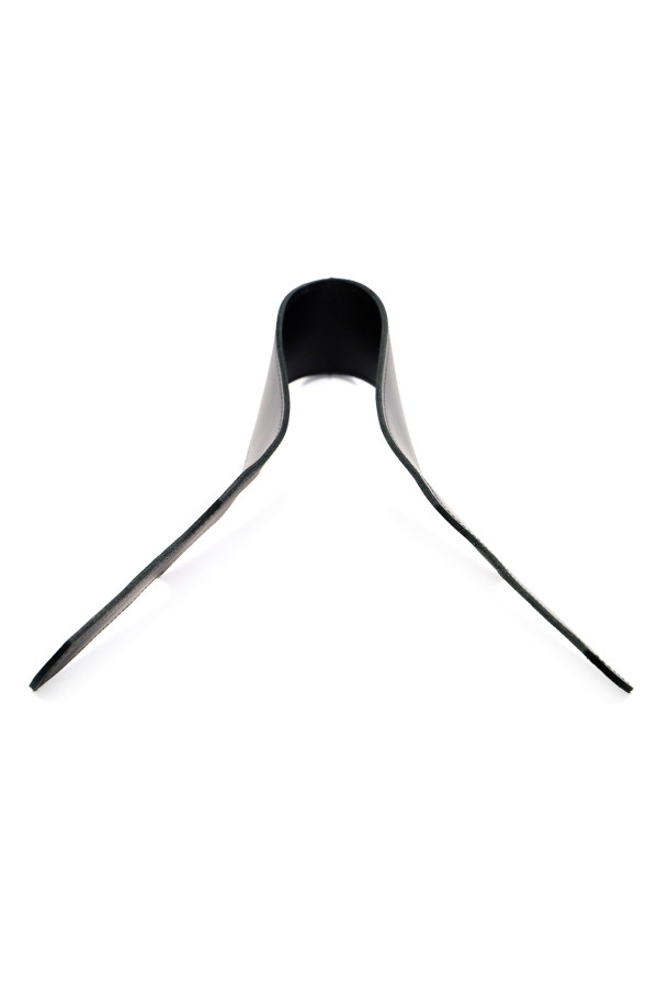 Double paddle en cuir robuste noir