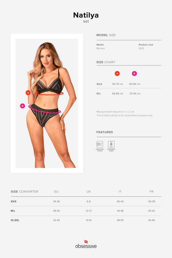 Ensemble sexy 2 pièces Natilya par obsessive