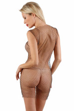 Robe en filet avec strass
