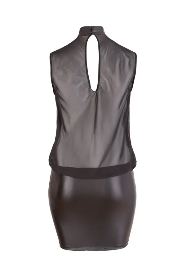 Robe bi-matière transparente et wetlook de Cottelli