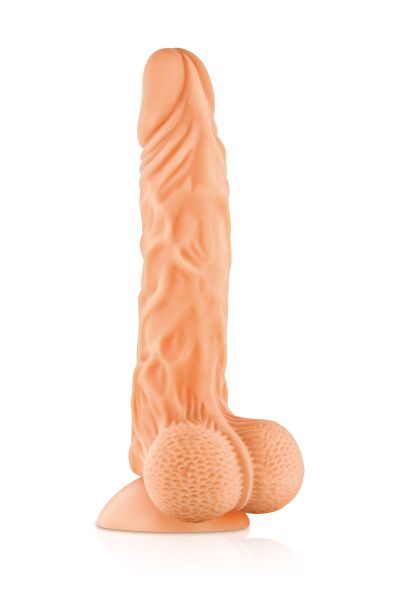 Gode ventouse réaliste avec prépuce