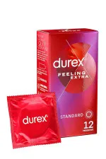 12 préservatifs fins lubrifiés Durex Feeling Extra