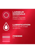 12 préservatifs fins lubrifiés Durex Feeling Extra