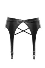 Porte-jarretelles en wetlook à imprimé serpent 