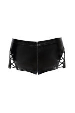 Short effet latex avec lacets