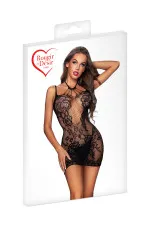 Robe en résilles à motifs fleurs