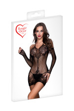 Robe en résille à manches longues