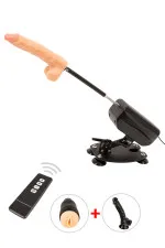 Sex-machine avec 2 godemichets et masturbateur
