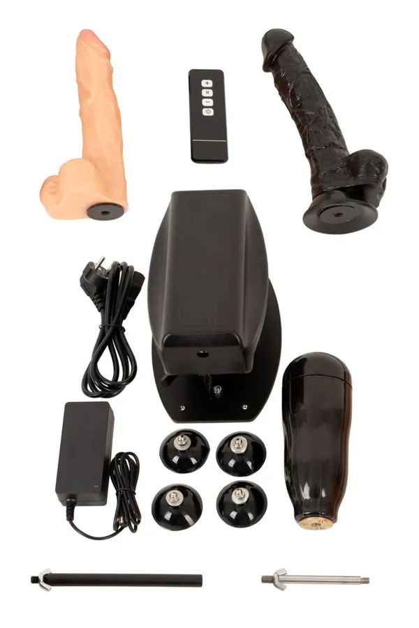 Sex-machine avec 2 godemichets et masturbateur