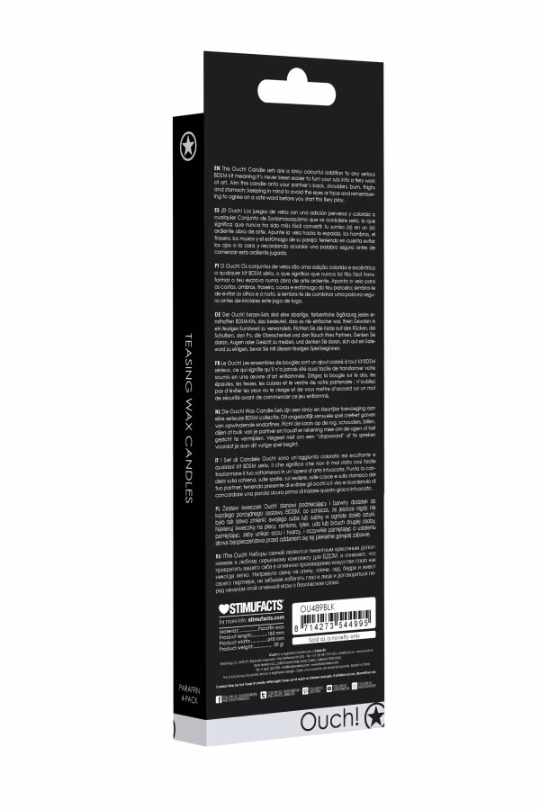 4 Bougies basse température 18cm