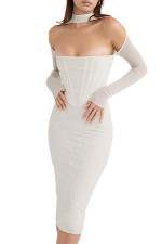 Robe bustier à manches longues