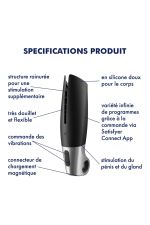 Satisfyer Power Masturbator, masturbateur connecté en silicone