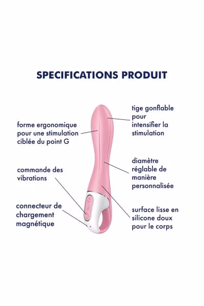 Vibromasseur point G gonflable Satisfyer Air Pump Vibrator 2
