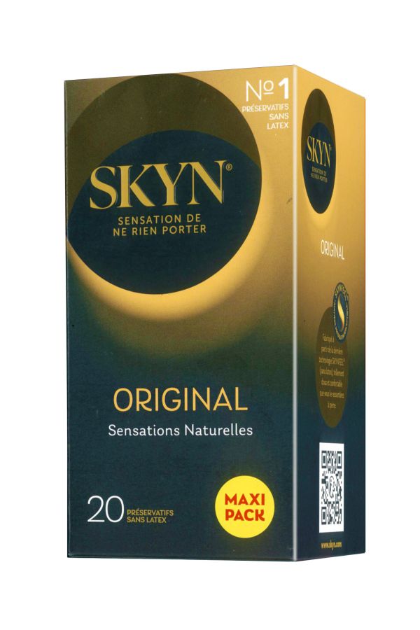 20 préservatifs sans latex Skyn Original