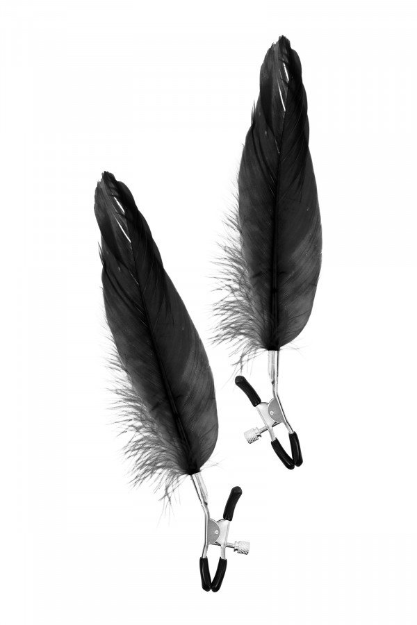 Pinces à Seins avec Plumes - Accessoires Érotiques