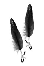Pinces à seins avec plumes