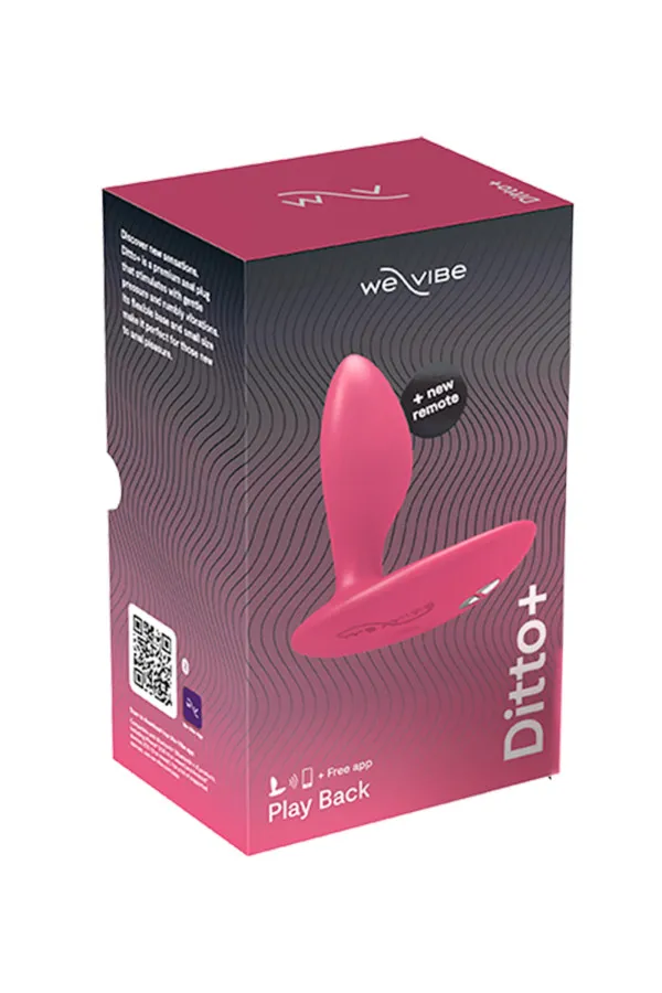 Plug vibrant connecté Ditto + Satin Noir de WeVibe