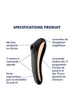 Satisfyer Dual Kiss, stimulateur de clitoris air pulsé et point G