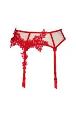 Porte-jarretelles broderie florale