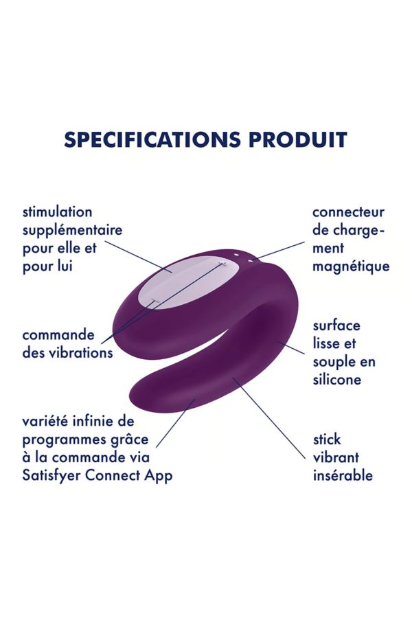 Satisfyer Double Joy, vibromasseur connecté pour couple