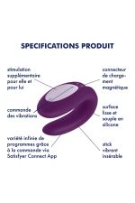 Satisfyer Double Joy, vibromasseur connecté pour couple