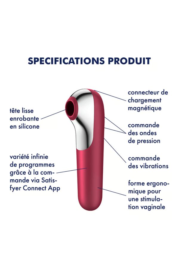 Stimulateur de clitoris et vibromasseur connecté Satisfyer Dual Love