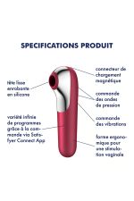Satisfyer Dual Love, vibromasseur connecté par air pulsé et vibrations
