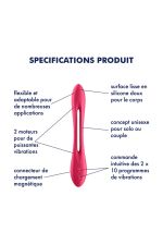 Satisfyer Elastic Joy, stimulateur pour couple multi fonction