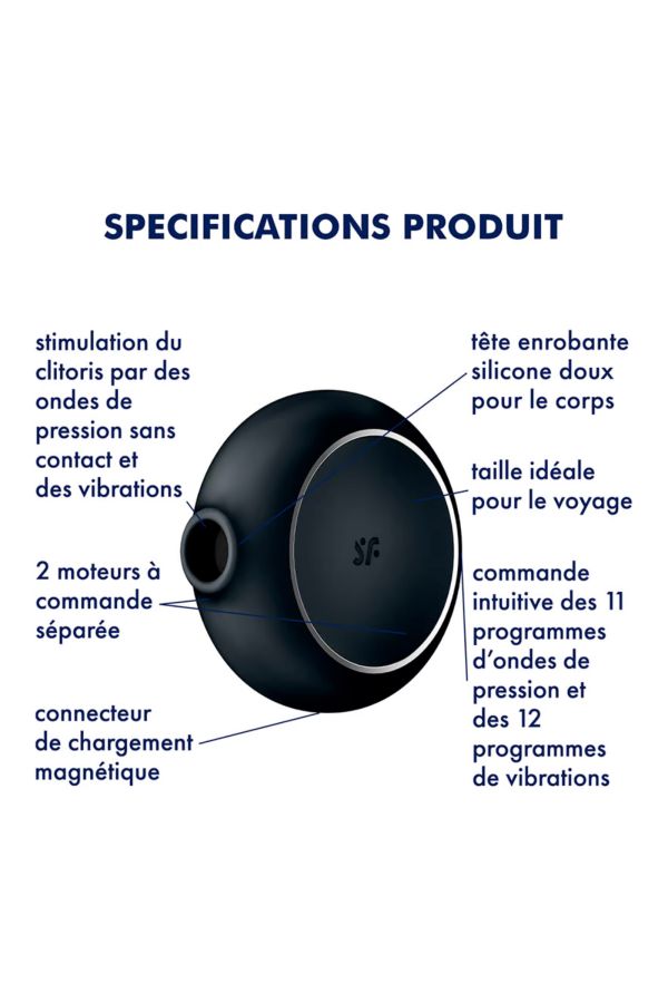 Stimulateur de clitoris par ondes de pression Satisfyer Pro To Go 3