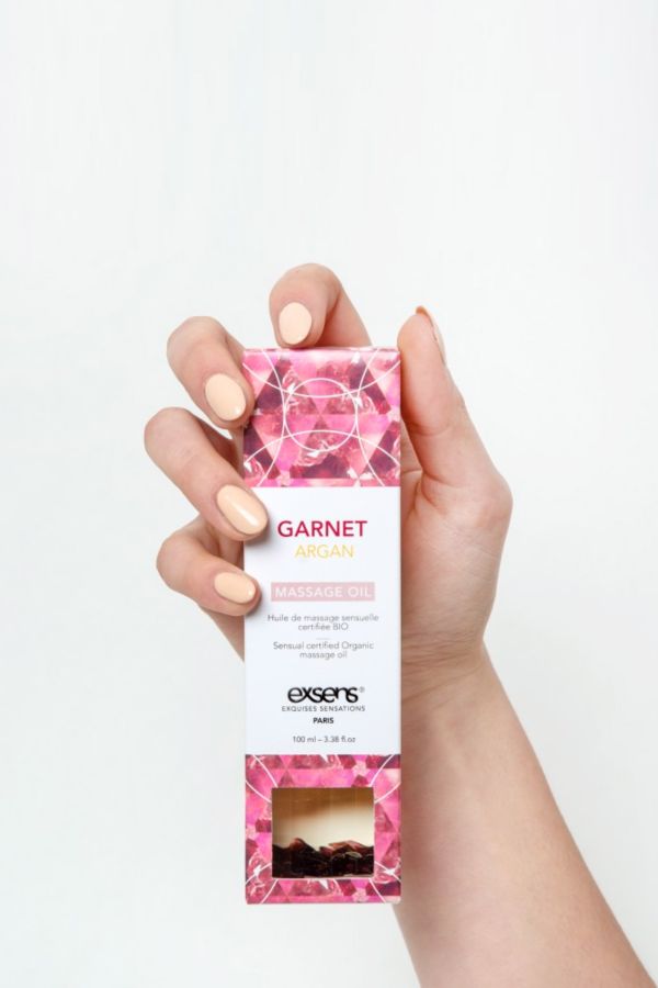 Huile de massage sensuelle BIO Exsens Grenat et Argan 100ml