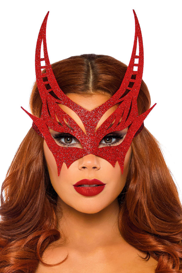 Masque diable à paillettes