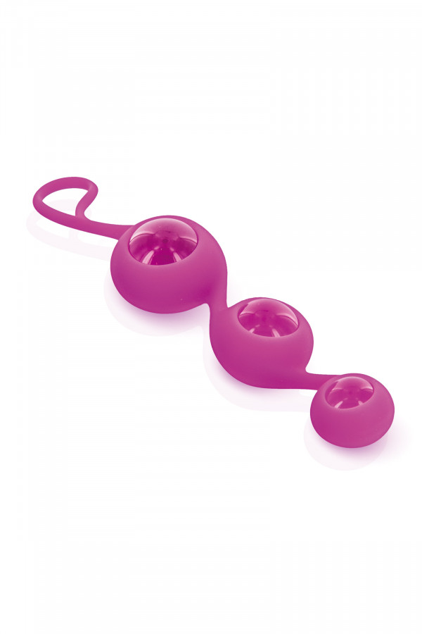 Love Balls, chapelet anal avec 3 boules en verre amovibles