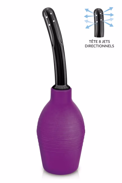 Poire à lavement violette 8 jets