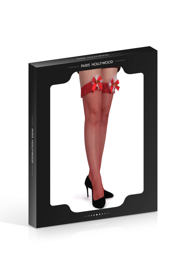 Bas résilles à clochettes de noël rouge de Paris Hollywood