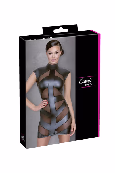 Robe courte et sexy bi-matière de Cotelli