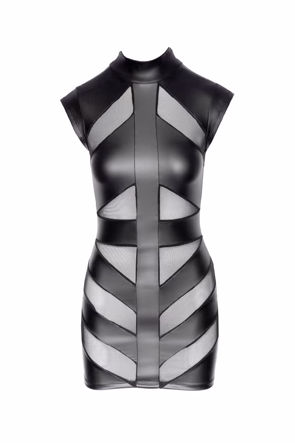 Robe courte et sexy bi-matière de Cotelli