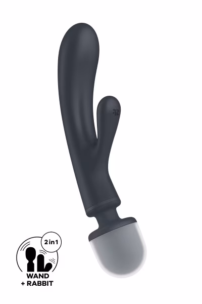 Vibromasseur rabbit et wand Triple Lover Gris de Satisfyer