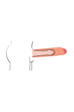 Biggy, gaine de pénis extension réaliste avec prépuce 16cm