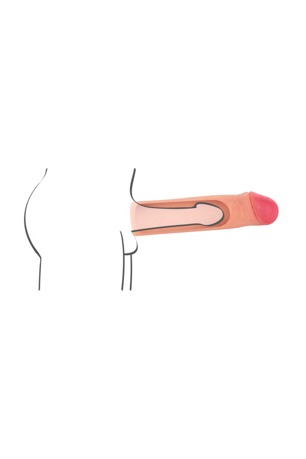 Beast, gaine de pénis extension réaliste Real Extender 17,5cm