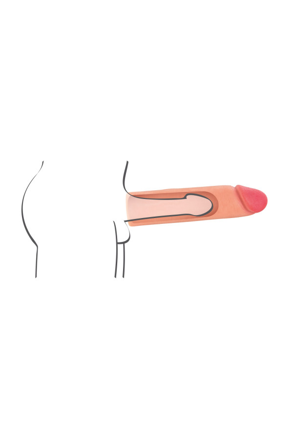Hardy, gaine de pénis extension réaliste Real Extender 16cm