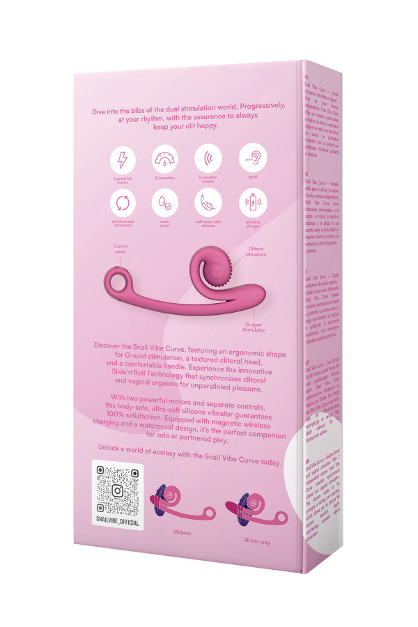 Vibromasseur Snail Vibe Curve à triple stimulation