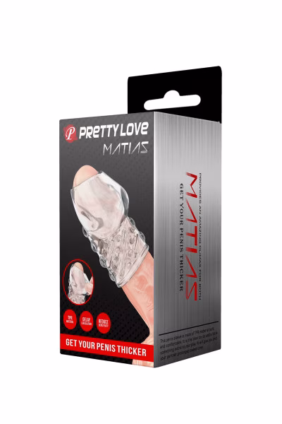 Gaine à pénis transparente avec picots Matias de Pretty Love
